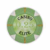 Triangle Casino Elite  14 gram Poker Chips - $0.25 (25 Pack), tri25c