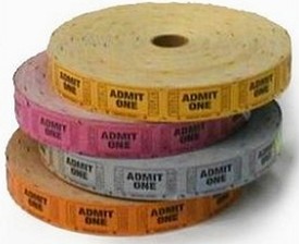 Raffle Tickets - 2000 Single Stub Tickets, AGS-0001
