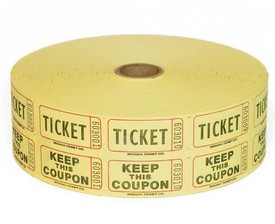 Raffle Tickets - 2000 Double Stub Tickets, AGS-0002