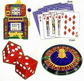 Assorted Gambling Cutouts (Set of 4 - 18 Inch), AGS55-3277