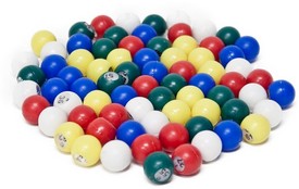 Plastic Colored Windowed Bingo Balls (Set of 75) 7/8 inch, AGS65-0002w