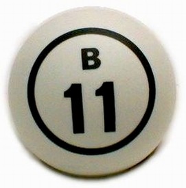 Bingo Balls - White 1 Sided Ping Pong Size 1.5 inches, AGS65-00309