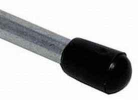 Black Vinyl Tips for 1/4 Inch Pins, AGS-0014