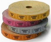Raffle Tickets - 2000 Single Stub Tickets, AGS-0001