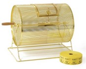 Medium Size Brass Plated Raffle Drum 16x12x15, AGS-RDMBr