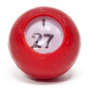 Plastic Colored Windowed Bingo Balls (Set of 75) 7/8 inch, AGS65-0002w