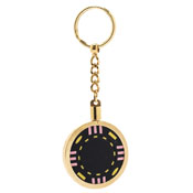 Poker Chip Key Ring (Gold Plated) 39mm-40mm (shown with optional chip), AGS95-4000