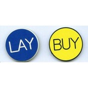 Buy / Lay Chip Button For Craps, 10-BUYLAY