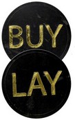 Buy / Lay Chip Button For Craps, 10-BUYLAY