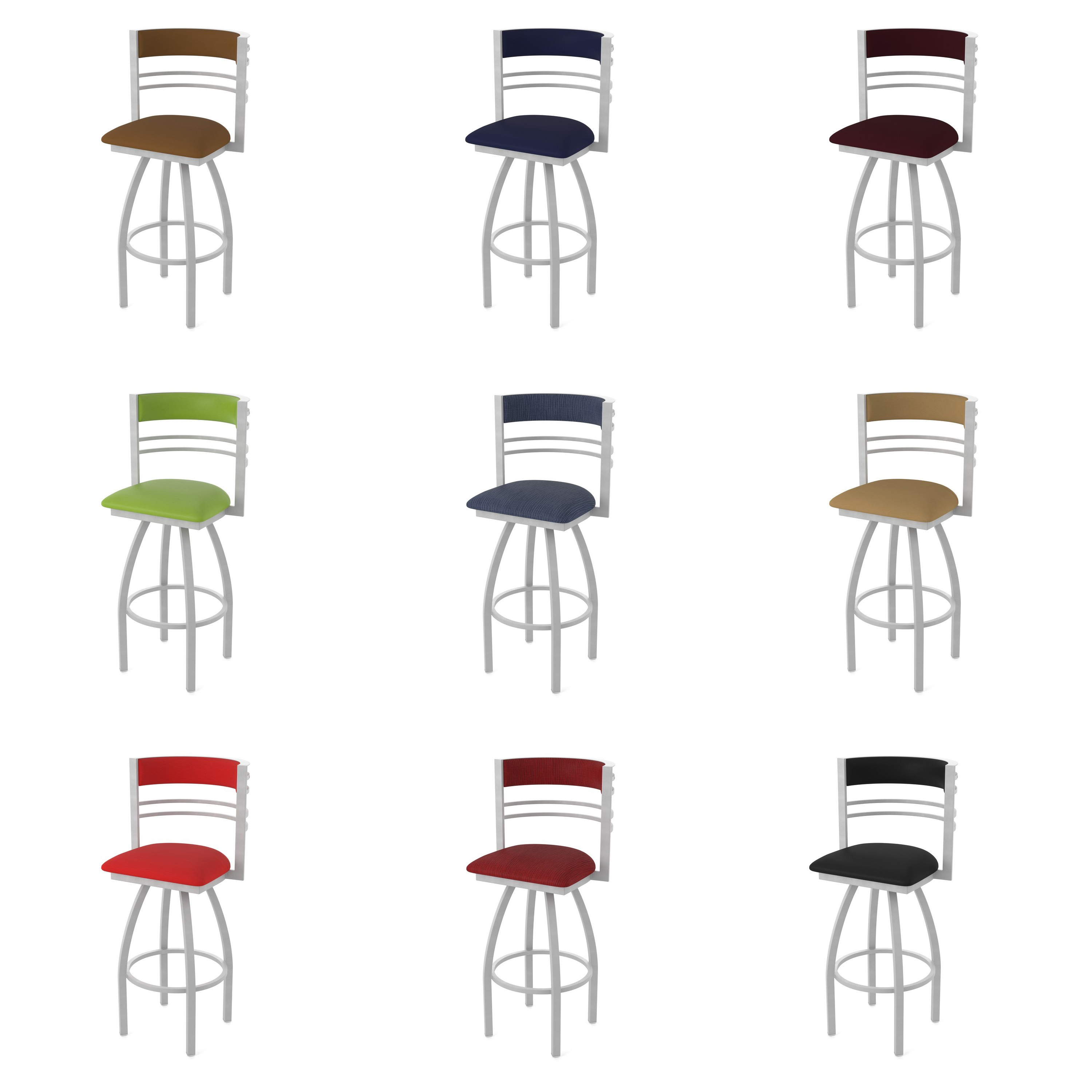 860 Swivel Stool with Anodized Nickel Finish