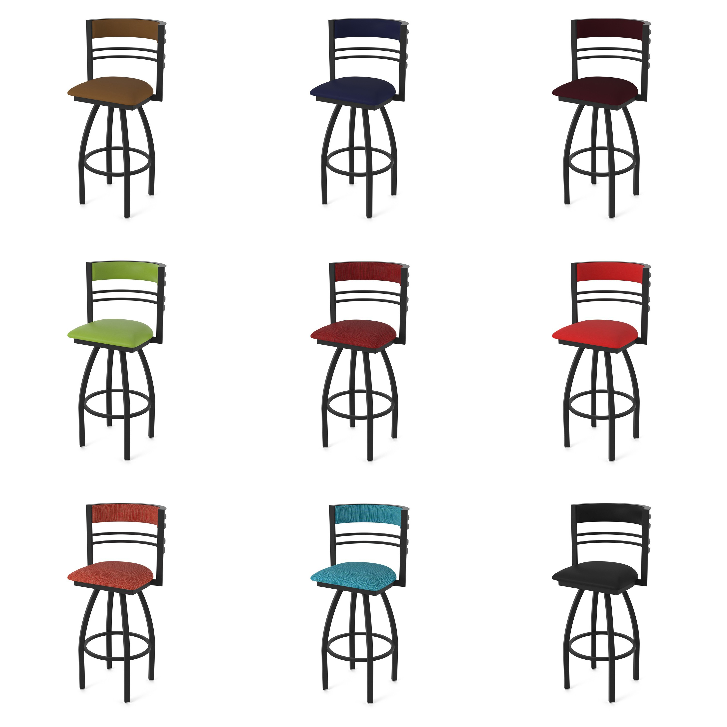 860 Swivel Stool with Black Wrinkle Finish
