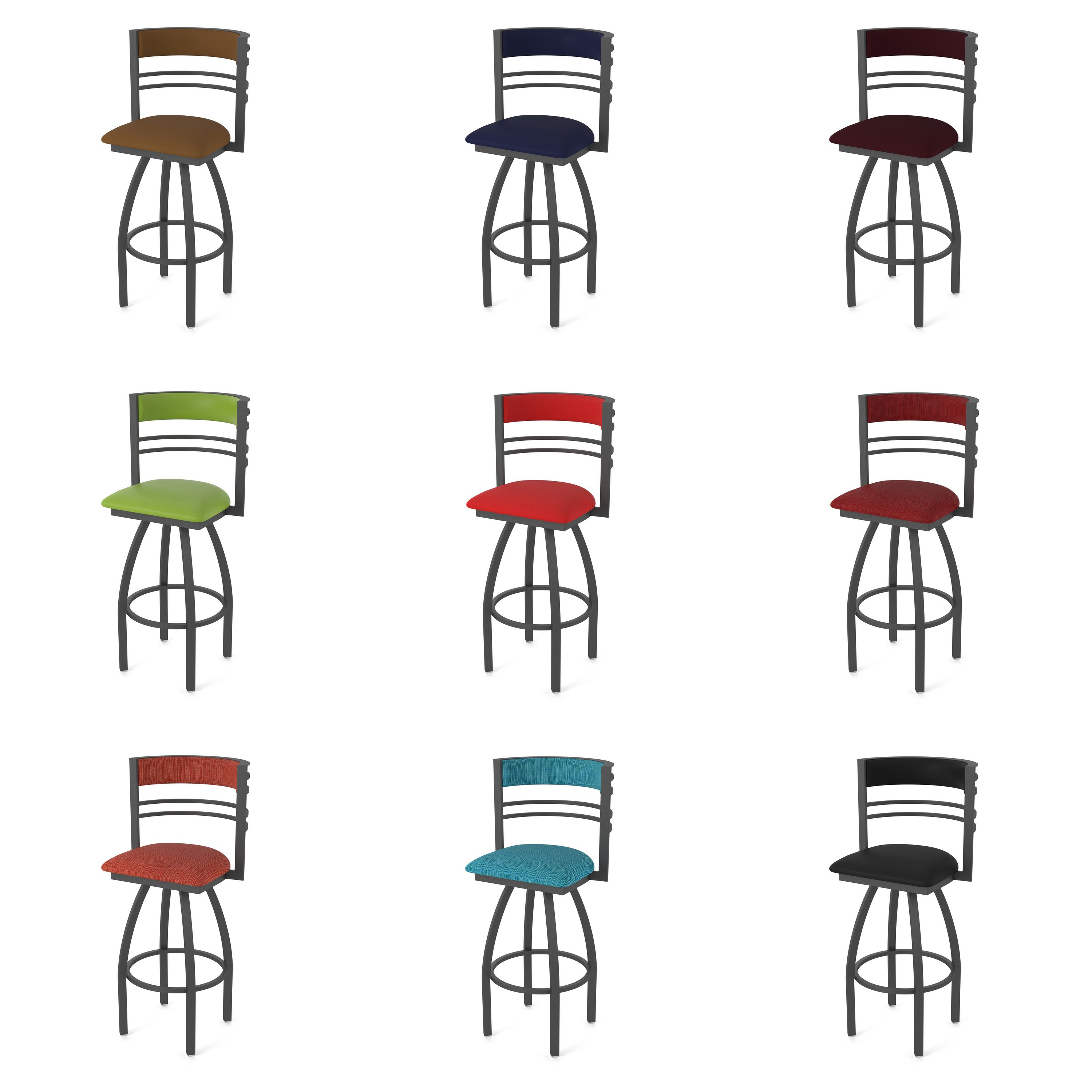 860 Swivel Stool with Pewter Finish