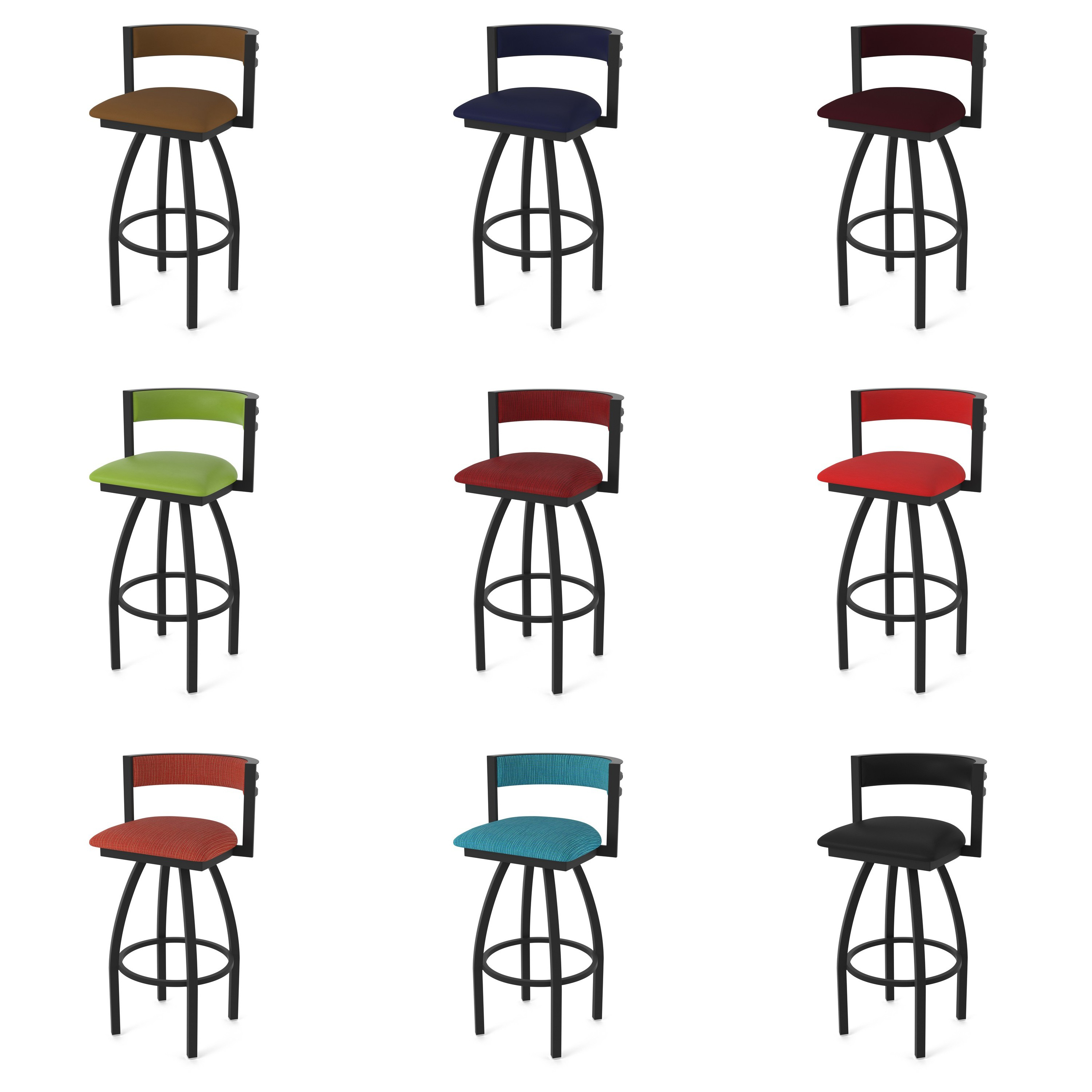 861 Swivel Stool with Black Wrinkle Finish