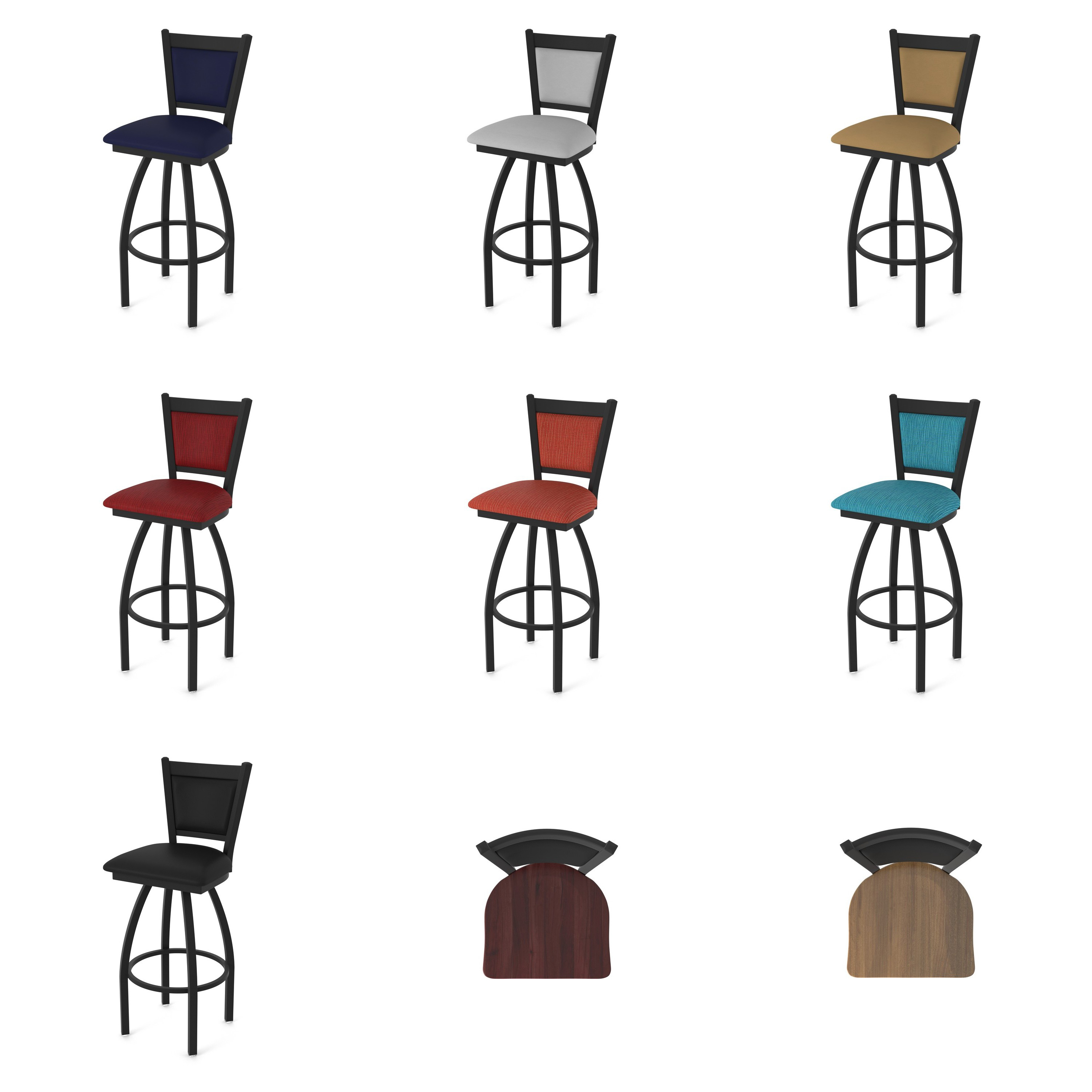 870 Swivel Stool with Black Wrinkle Finish