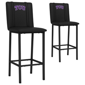 Bar Stool 500 with TCU Horned Frogs Set of 2, AGS-XZ500BSDBLK-PSCOL13805A Bar Stool 500 with TCU Horned Frogs Set of 2, AGS-XZ500BSDBLK-PSCOL13805A