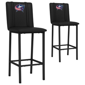 Bar Stool 500 with Columbus Blue Jackets Logo Set of 2, XZ500BSDBLK-PSNHL40080A