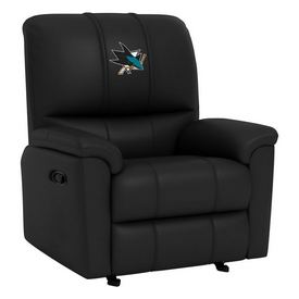 Rocker Recliner with San Jose Sharks Logo, XZ52031CDRRBLK-PSNHL42040