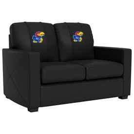 Stationary Loveseat with Kansas Jayhawks Logo Panel, XZ7759003LSCDBK-PSCOL13195