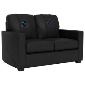 Miami Marlins MLB Stationary Love Seat, AGS-XZ7759003LSCDBK-PSMLB21006 Miami Marlins MLB Stationary Love Seat, AGS-XZ7759003LSCDBK-PSMLB21006