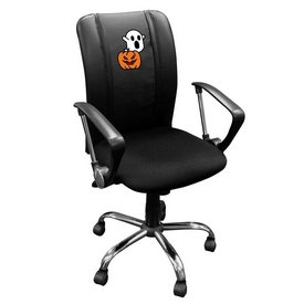 Curve Task Chair with Spooky Pumpkin Patch Logo, XZOCCURVE-PSHOL88080