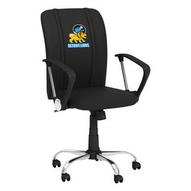Curve Task Chair with Detroit Lions Classic Logo, XZOCCURVE-PSNFL20053