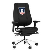 PhantomX Gaming Chair with Illinois Fighting Illini Logo, DSPHGMCHRBKJCKT-PSCOL13600A