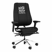 PhantomX Mesh Gaming Chair with Miami Heat White Hot 2024 Playoffs Logo, DSPHGMCHRBKJCKT-PSNBA31046A