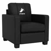 Dyno Stationary Club Chair with Professional Bull Riders Silhouette Logo, XZ283SSASDCC-PSPBR0004
