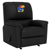 Freedom Rocker Recliner with Kansas Jayhawks Logo Panel, XZ4105032MFRRDBLK-PSCOL13195