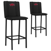 Bar Stool 500 with Arkansas Razorbacks Set of 2, AGS-XZ500BSDBLK-PSCOL12015A