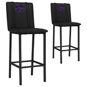 Bar Stool 500 with Kansas State Wildcats Logo Set of 2, XZ500BSDBLK-PSCOL13071A