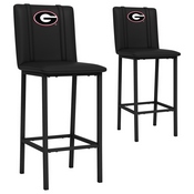 Bar Stool 500 with Georgia Bulldogs Set of 2, AGS-XZ500BSDBLK-PSCOL13190A
