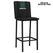 Bar Stool 500 with Michigan State Set of 2, AGS-XZ500BSDBLK-PSCOL13221A