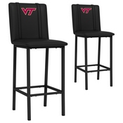 Bar Stool 500 with Virginia Tech Hokies Set of 2, AGS-XZ500BSDBLK-PSCOL13225A