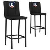 Bar Stool 500 with Illinois Fighting Illini Logo Set of 2, XZ500BSDBLK-PSCOL13600A