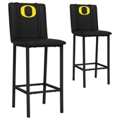 Set of 2 Stationay Bar Stool 500 with Oregon Ducks, AGS-XZ500BSDBLK-PSCOL13875A