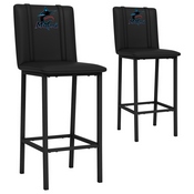 Bar Stool 500 with Miami Marlins Set of 2, AGS-XZ500BSDBLK-PSMLB21004A