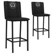 Bar Stool 500 with Philadelphia Union Set of 2, AGS-XZ500BSDBLK-PSMLS90046A