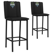 Bar Stool 500 with Seattle Sounders Set of 2, AGS-XZ500BSDBLK-PSMLS90066A