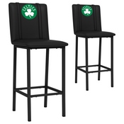Bar Stool 500 with Boston Celtics Set of 2, AGS-XZ500BSDBLK-PSNBA30010A
