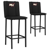Bar Stool 500 with Miami Heat Set of 2, AGS-XZ500BSDBLK-PSNBA31041A
