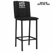 Bar Stool 500  Set of 2 with Miami Heat White Hot 2024 Playoffs Logo, XZ500BSDBLK-PSNBA31046A