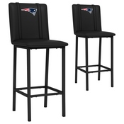 Bar Stool 500 with New England Patriots Set of 2, AGS-XZ500BSDBLK-PSNFL21000A