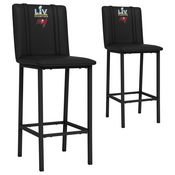 Bar Stool 500 with Tampa Bay Buccaneers Set of 2, AGS-XZ500BSDBLK-PSNFL21048A