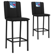 Bar Stool 500 with New York Rangers Logo Set of 2, XZ500BSDBLK-PSNHL41090A