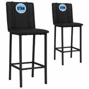 Bar Stool 500  with Utah Hockey Club Set of 2, AGS-XZ500BSDBLK-PSNHL43065A