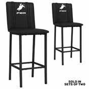 Bar Stool 500 with Professional Bull Riders Silhouette Logo Set of 2, XZ500BSDBLK-PSPBR0004A