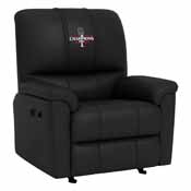 Rocker Recliner with Texas Rangers 2023 Champions Logo, XZ52031CDRRBLK-PSMLB22072