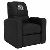 Stealth Recliner with Miami Heat White Hot 2024 Playoffs Logo, XZ52082CDSMHTBLK-PSNBA31046
