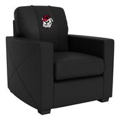 University of Georgia Pinstripe Bulldog Head  Stationary Chair, XZ7759002CHCDBK-PSCOL13191